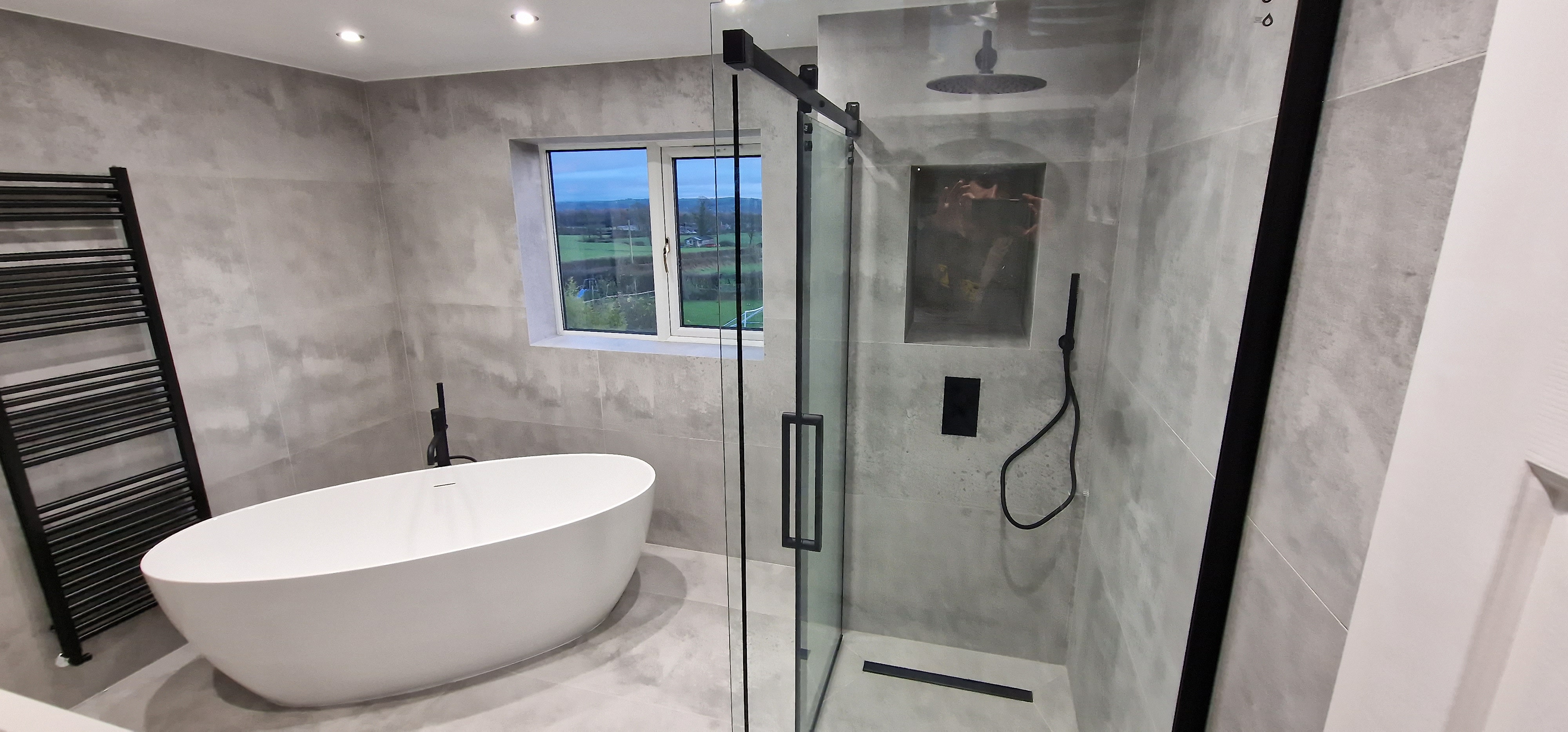 Bedroom to Chic Modern Bathroom Conversion - Thumbnail 5