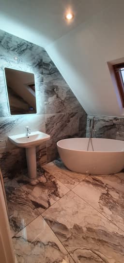 Luxurious Marble Bathroom Renovation, a Bathroom project by Lateres, Blackburn with Darwen (image 9 of 16)