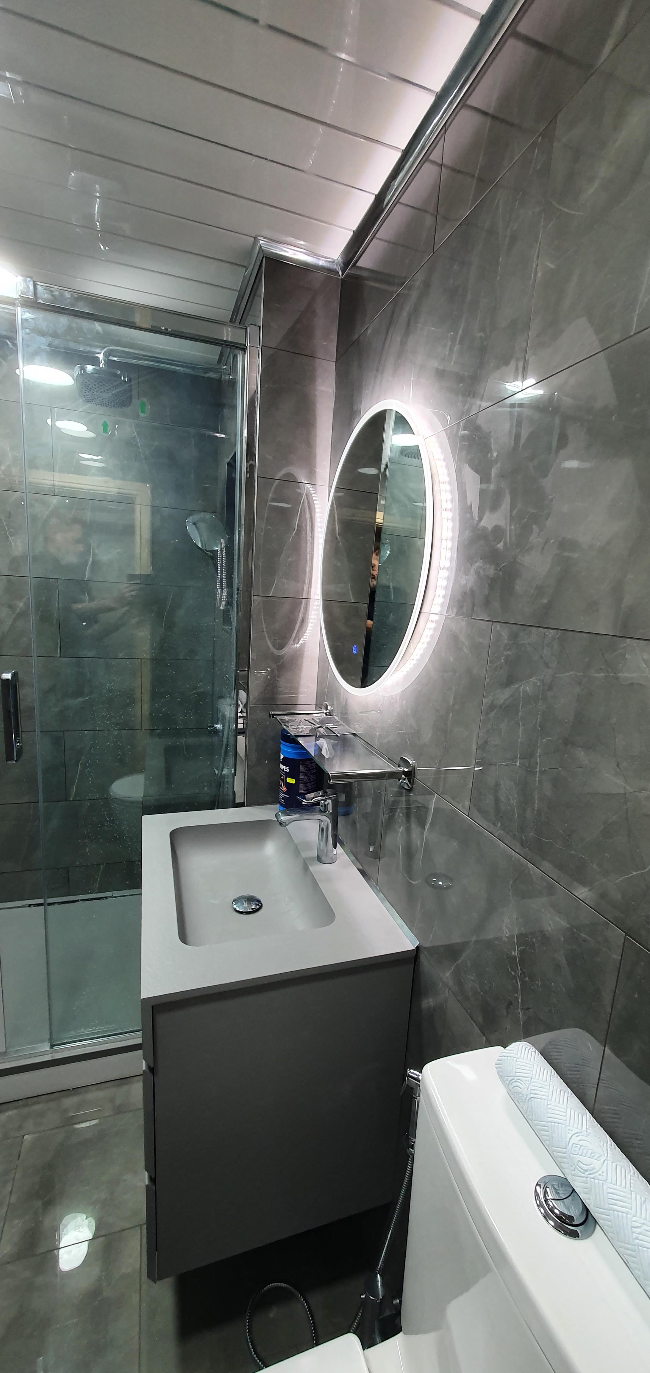 Sleek Black Bathroom Transformation, a Bathroom project by Lateres, Blackburn with Darwen (image 1 of 8)